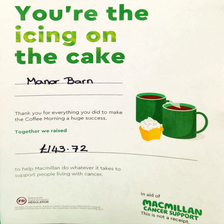 Macmillan Coffee Morning Brings Residents Together - Manor Barn Care Home